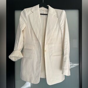 Ivory pinstripe blazer